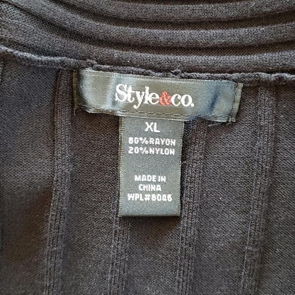 ** Style&co. Black Lined Sweater - Picture 5 of 5